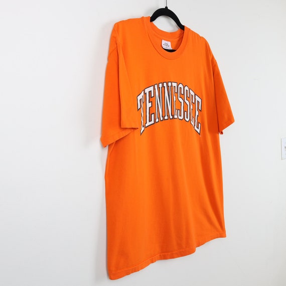 Vintage 90s Orange Tennessee Graphic Print Tee Si… - image 2