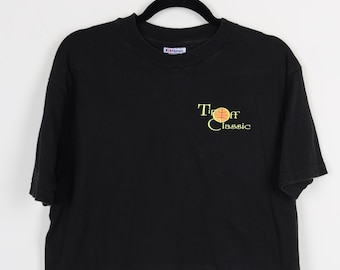 Vintage 90s Tip Off Classic Rotary Club Of Orange County East Basketball Graphic Crop Top T-shirt Single Stitch Reworked Cropped Tee Size L