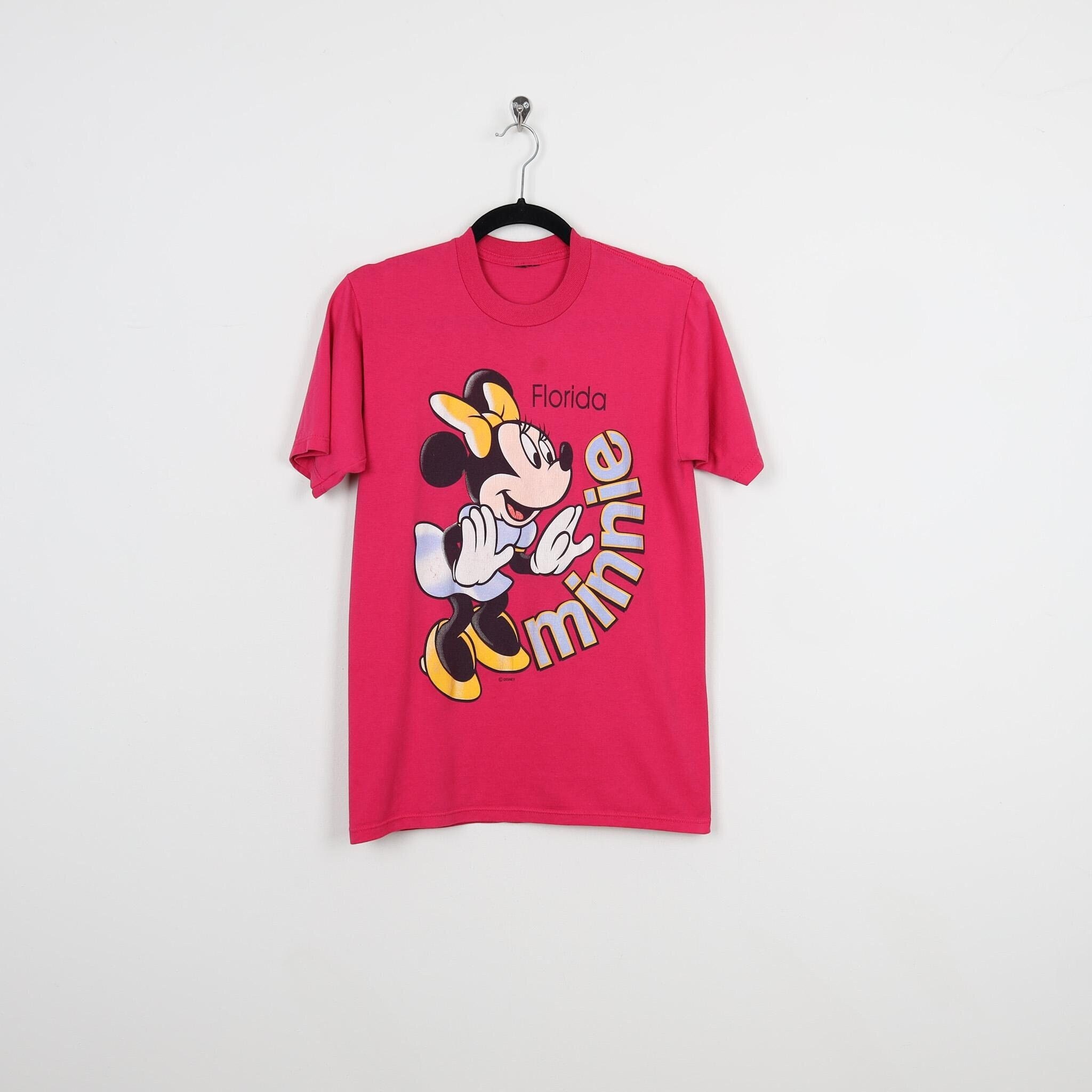 Vintage 90s Cute Minnie Mouse Florida Walt Disney Pink Graphic