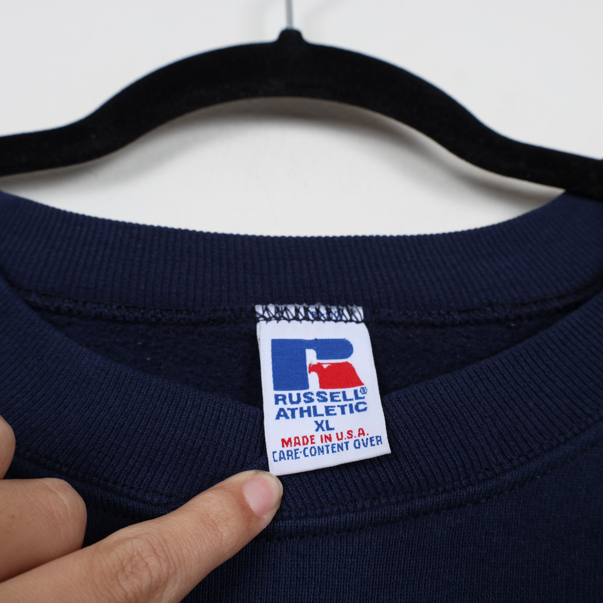 ☆*様 ラッセル　ヴィンテージ　90Ｓ　メイドインUSA　カレッジロゴ　紺色ネイ 90's RUSSELL カレッジロゴ スウェット “NAVY / MADE IN USA