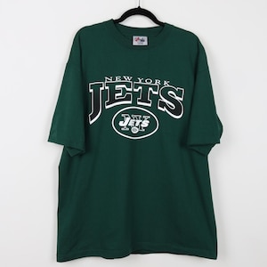 Vintage 90s Majestic Athletic New York Jets NFL Football Green Graphic Tee NY Jets Athletic Sports T-shirt Size Large