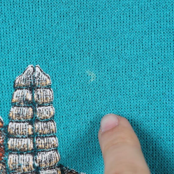 Vintage 90s Texas Snake Python Green Graphic Prin… - image 6