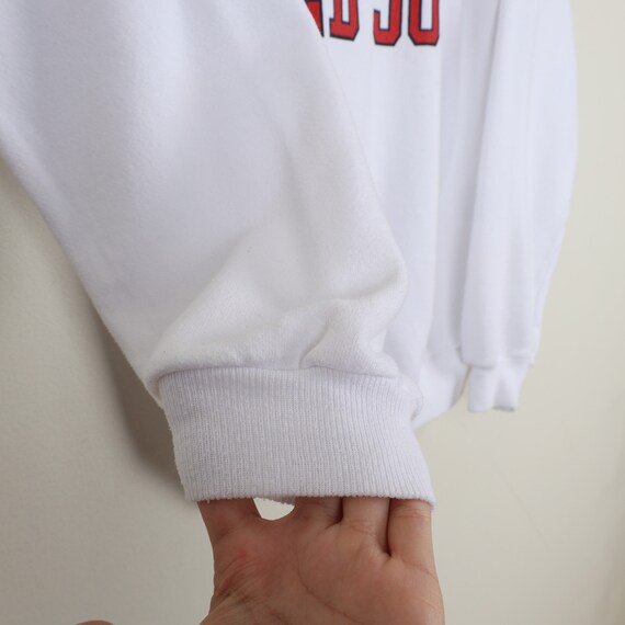 Vintage 90s Boston Red Sox White With Red Graphic… - image 3