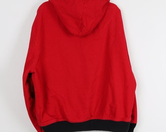Vintage 90s Red & Black Dickies Drawstring Hoody Full Zip
