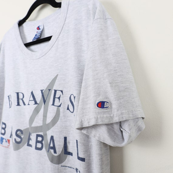 Vintage 90s Gray Champion 1994 Atlanta Braves Bas… - image 2