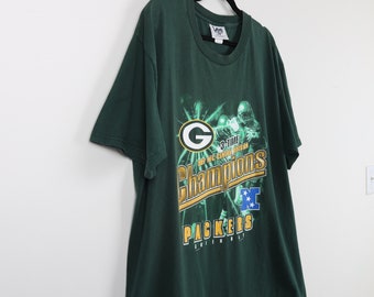【希少】vintage NFL Green Bay Packers シャツ Vtg 1997 Logo 7 Green Bay Packers Super Bowl XXXI Champions