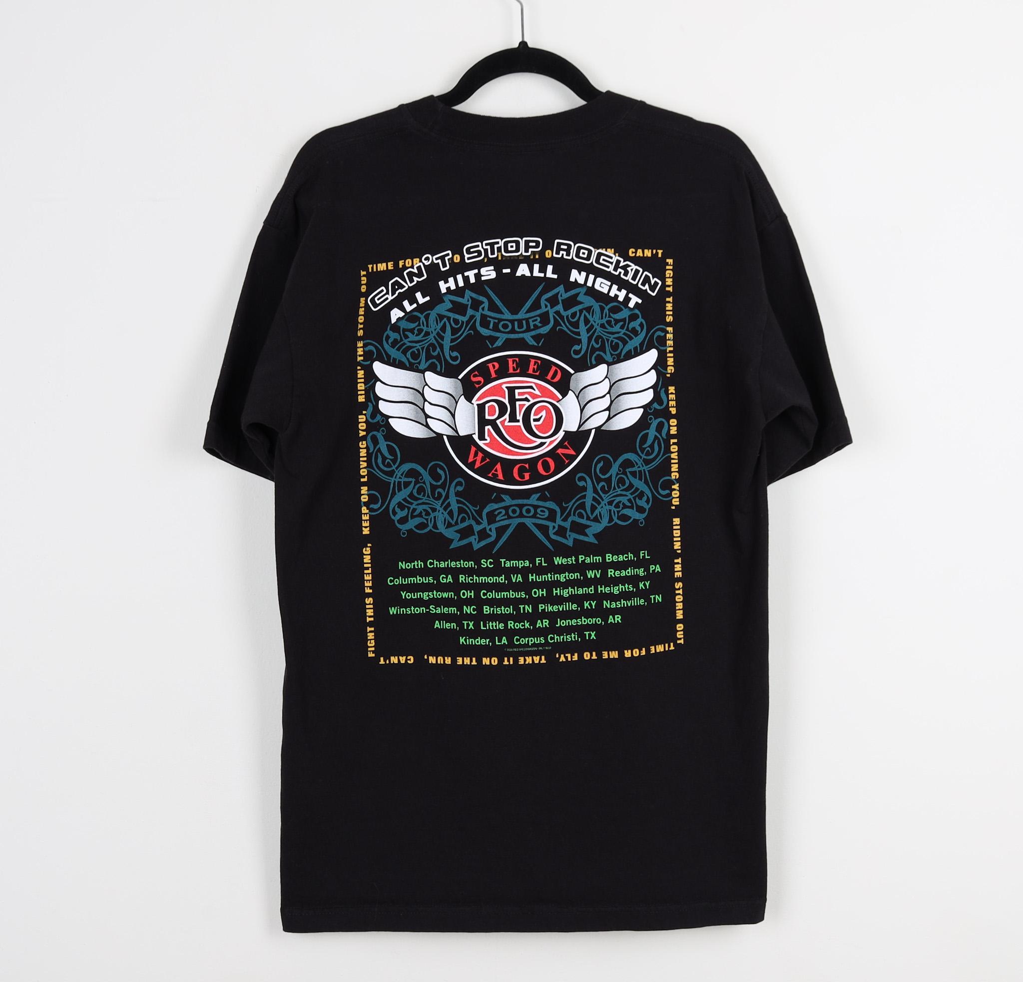 KEEP A-ROCKIN'! TシャツM090 Vintage Y2K Can't Stop Rockin' 2009 All Hits All Night Reo Speed