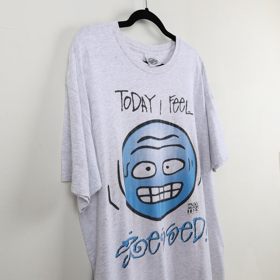 Vintage 90s  Mood Tees Today I feel Stressed Grap… - image 5