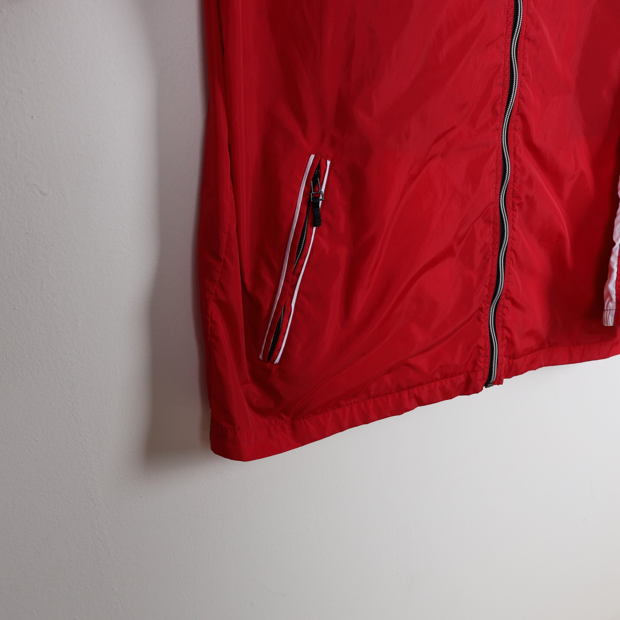 Vintage 90s Red & Black Dickies Drawstring Hoody Full Zip