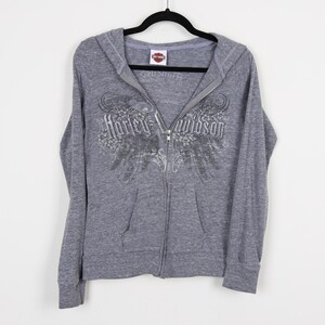 y2k✨️ Harley-Davidson 希少 ハーフジップ ロゴ パーカー Y2K Pink Harley Davidson Hoodie - 5 Star Vintage