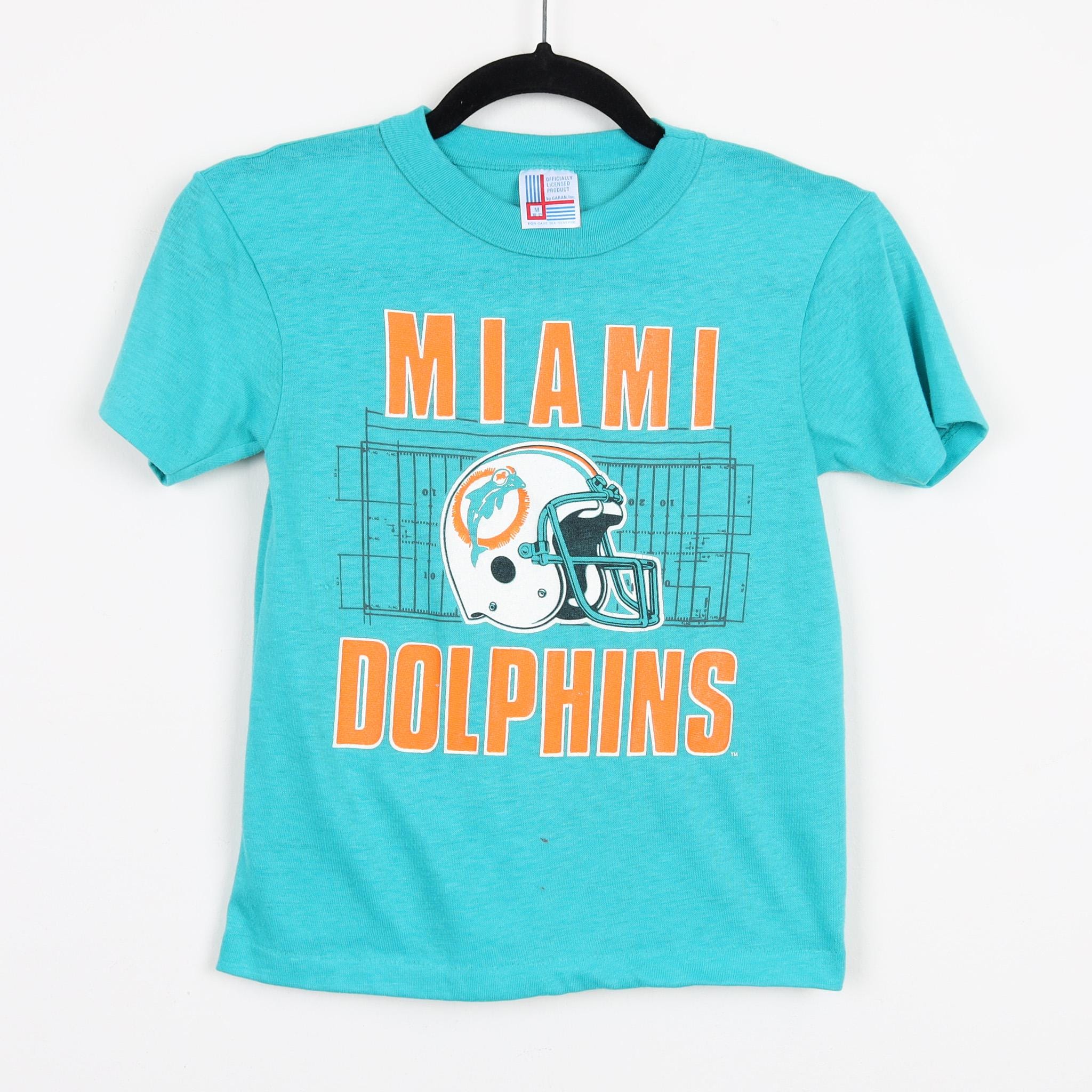 Vintage 90s Teal Miami Dolphins Football T-shirt National Football