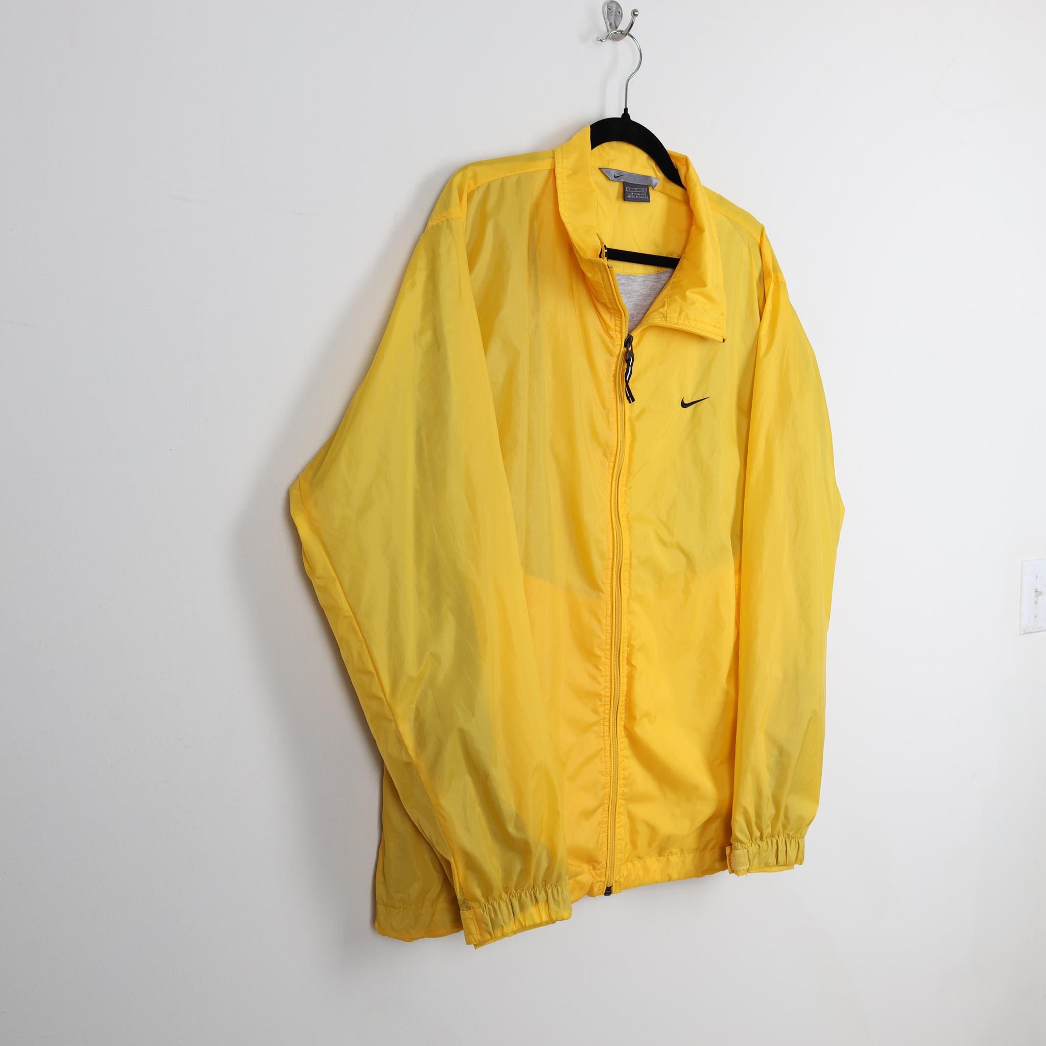 Vintage 90s NIKE Silver Tab Bright Yellow Spring Windbreaker