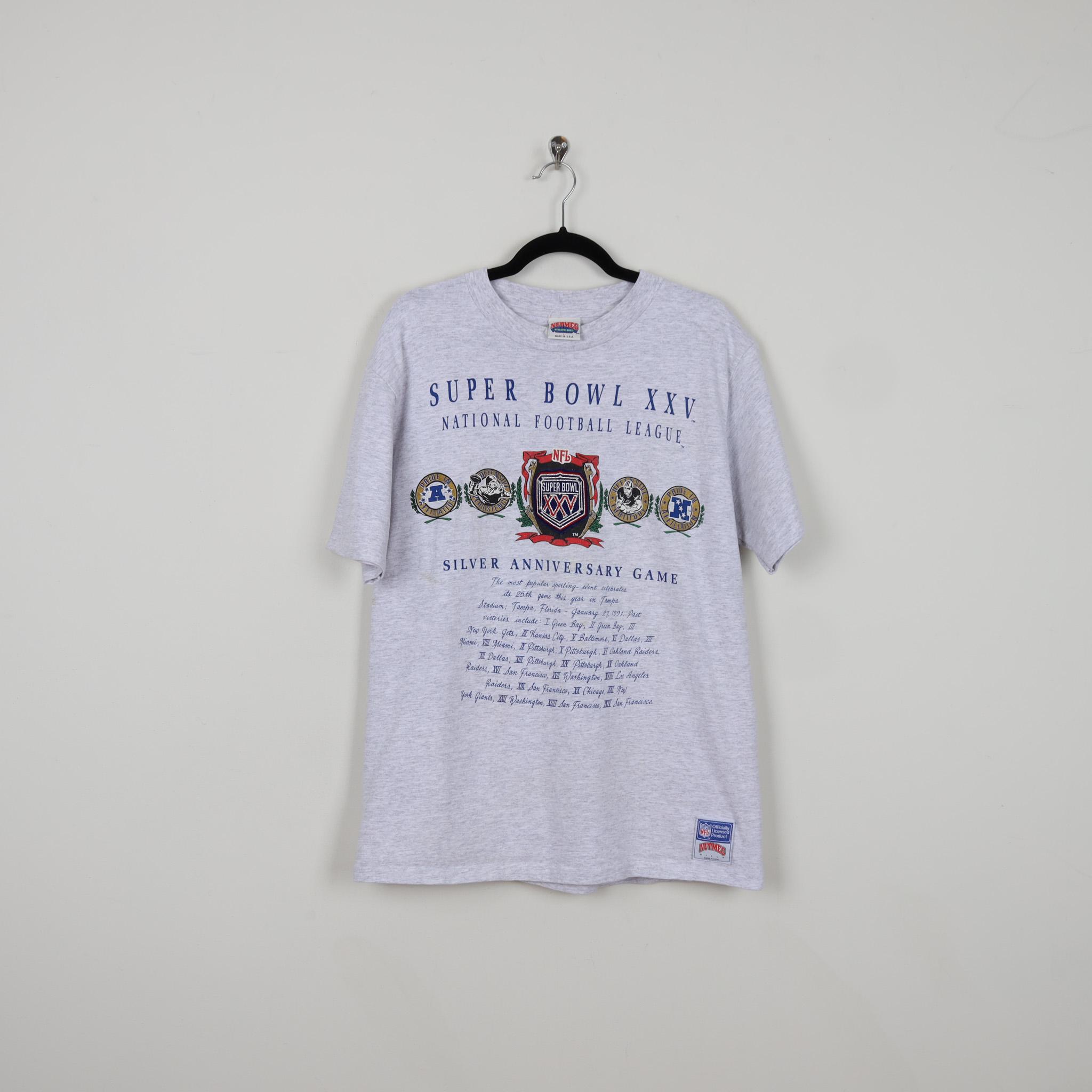Vintage 90s Super Bowl XXV National Football League Graphic T