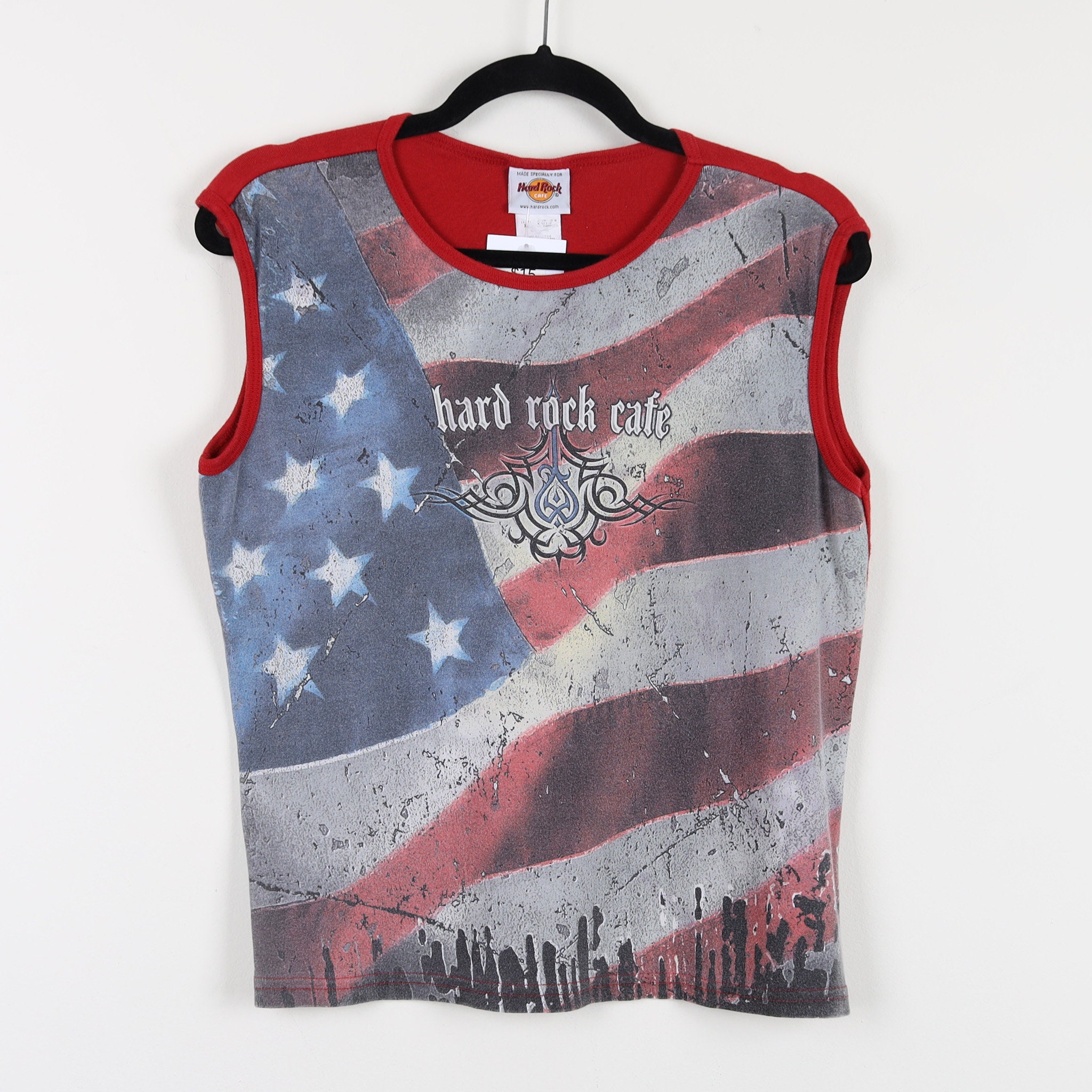 Vintage Y2k Hard Rock Cafe Atlanta American Flag Graphic