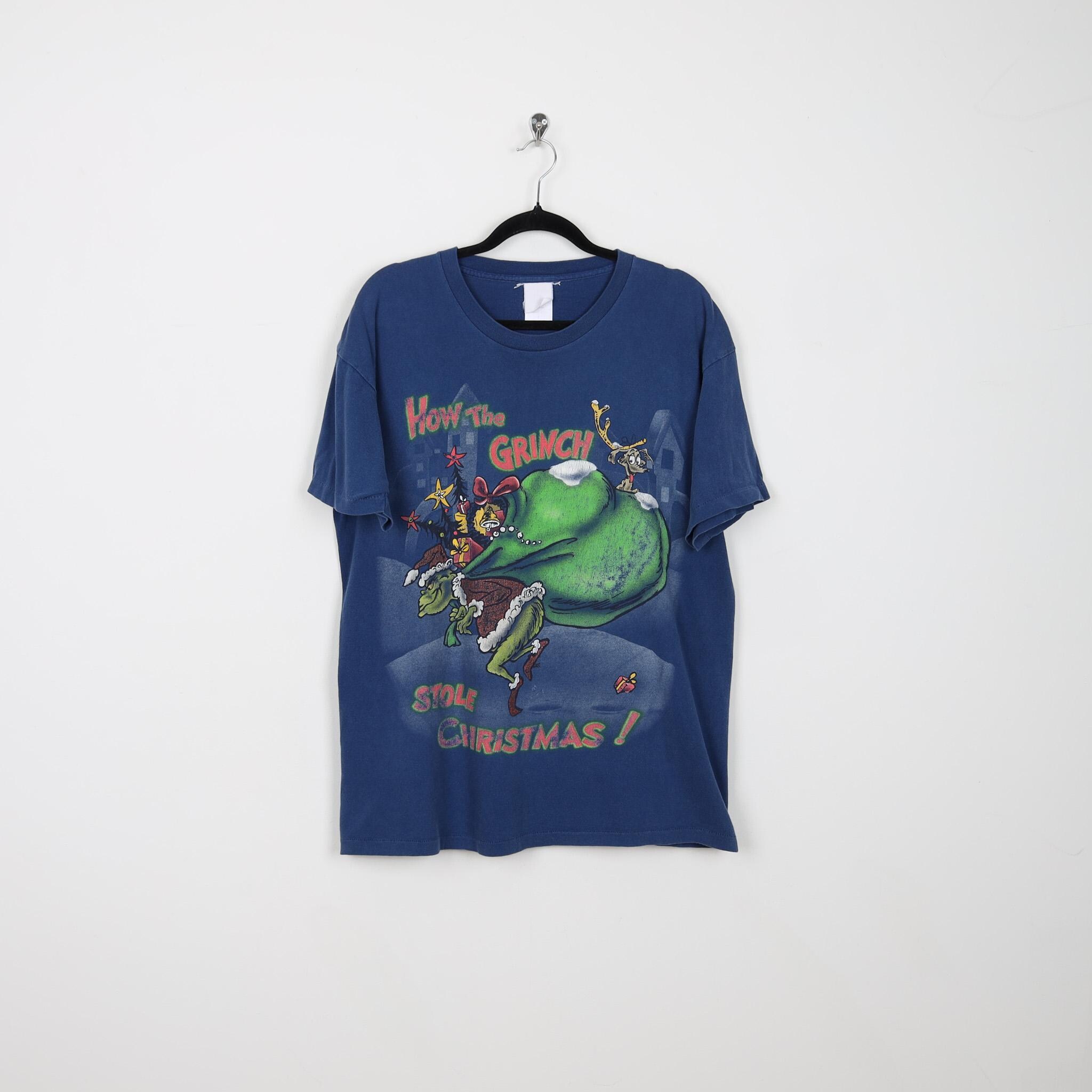 Vintage 90s How the Grinch Stole Christmas Dr. Seuss Blue