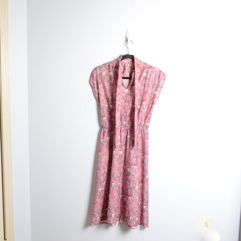 VTG 70s Praire Style Floral Mid Length Dress Size Small