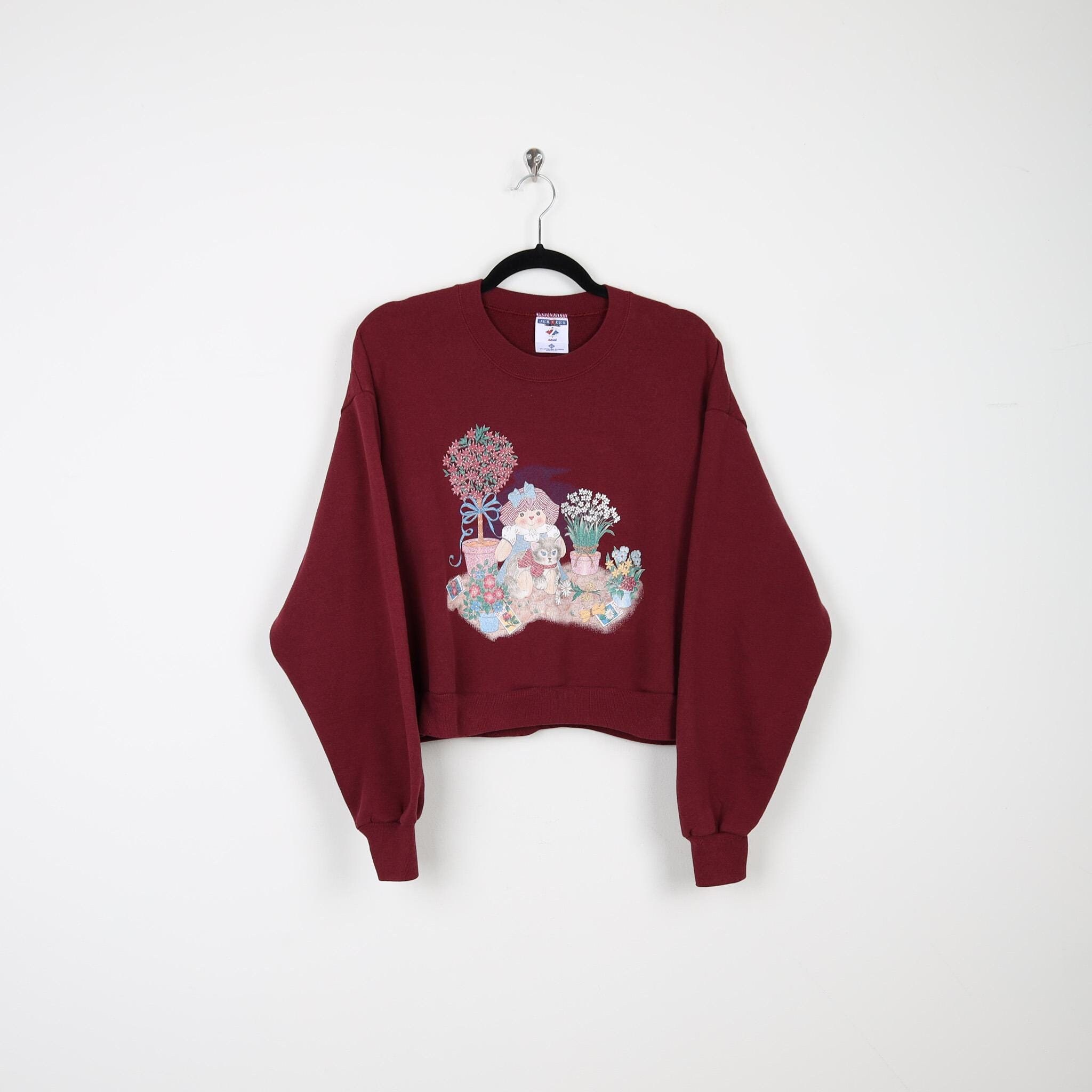 T-shirt Manches Longues Avec Capuche Burgundy & Gray - Taille L, Coton, Neuf Avec étiquettes, Style Workwear