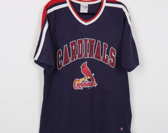 Camiseta deportiva de béisbol vintage de los St. Louis Cardinals de 1998, con estampado gráfico de Chalk Line, de la MLB, azul marino, talla XL