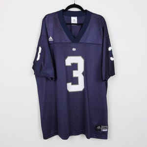 Vintage 90s Notre Dame Fighting Irish Joe Montana #3 Adidas Navy