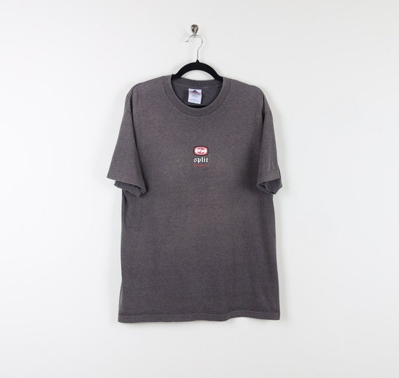Vintage 90s Gray SPLIT Logo Skateboard Skateboarding Graphic