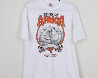 Vintage 90s Edge of Africa Hippopotamus Busch Gardens Tampa Bay 