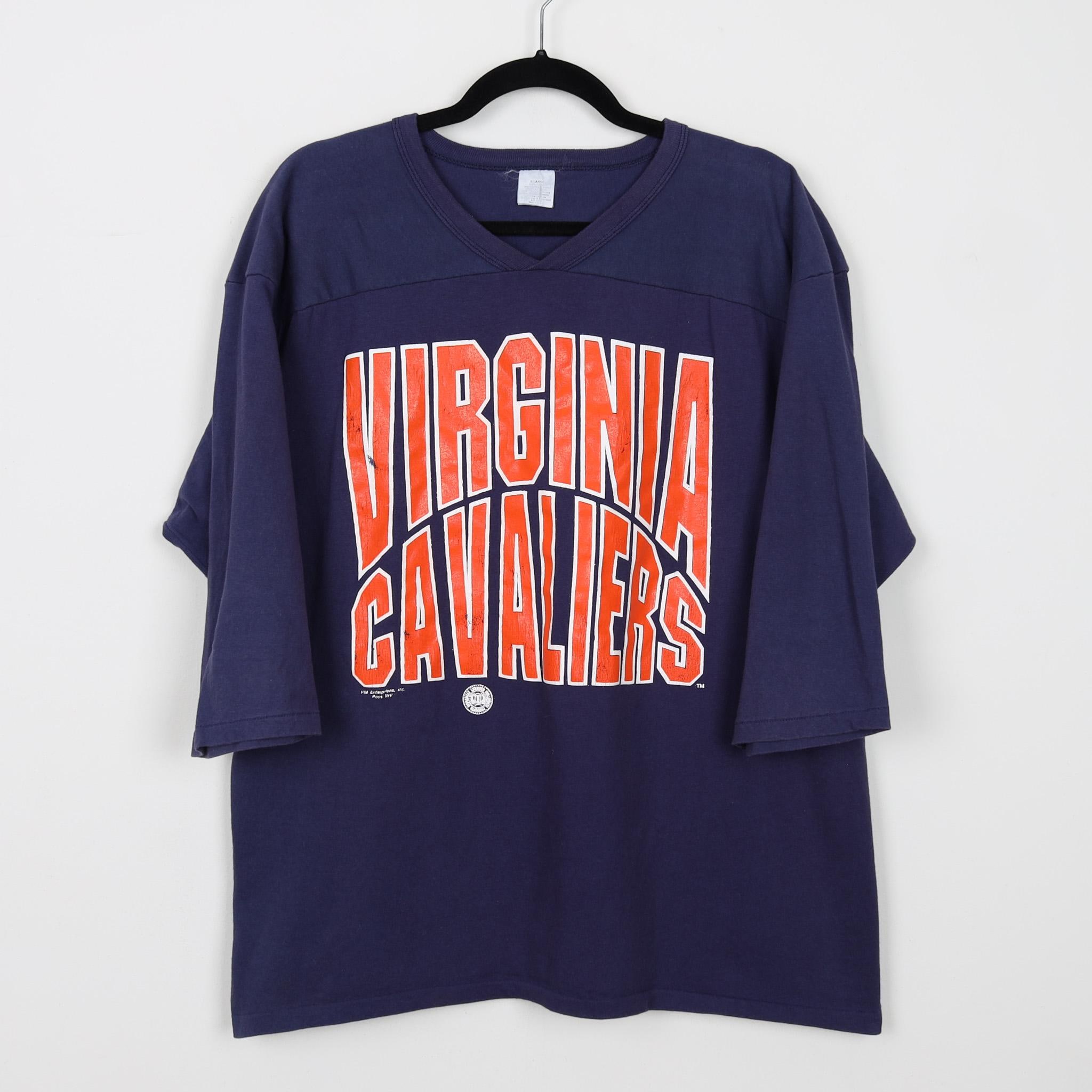 Vintage 90s Virginia Cavaliers Men's Basketball Graphic Print Tee University of Virginia Single Stitch Athletic Sports T-shirt Size XL