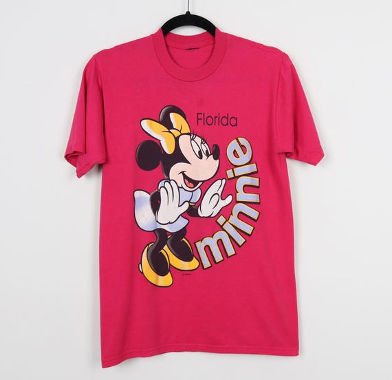 Vintage 90s Cute Minnie Mouse Florida Walt Disney Pink Graphic