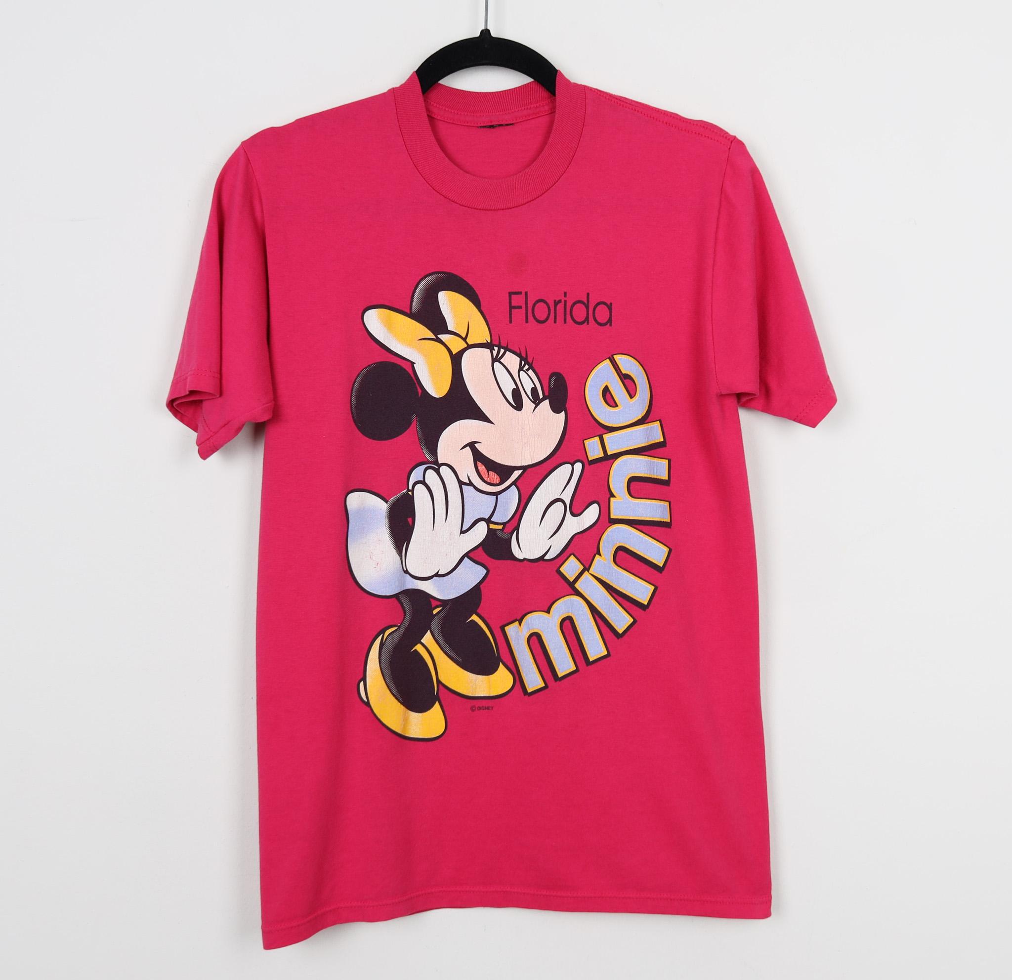 Vintage 90s Cute Minnie Mouse Florida Walt Disney Pink Graphic