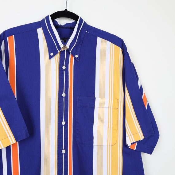 Vintage 90s Nautica Multicolor Vertical Striped S… - image 3