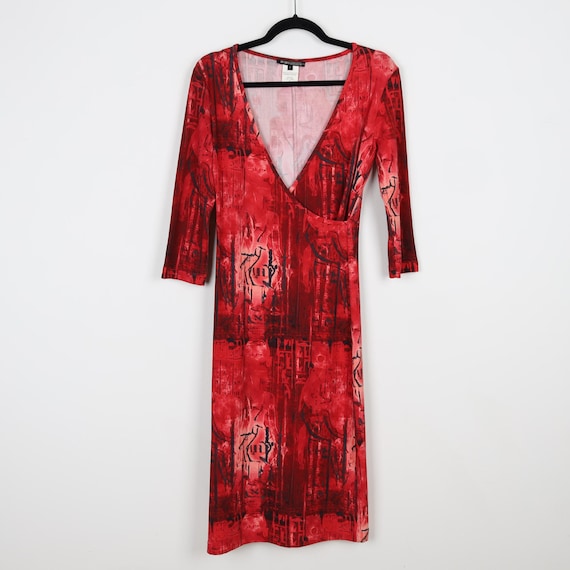bcbg burgundy dress Bcbg Max Azria Burgundy cascading One Shoulder Drape Slit Dress! Xxs New