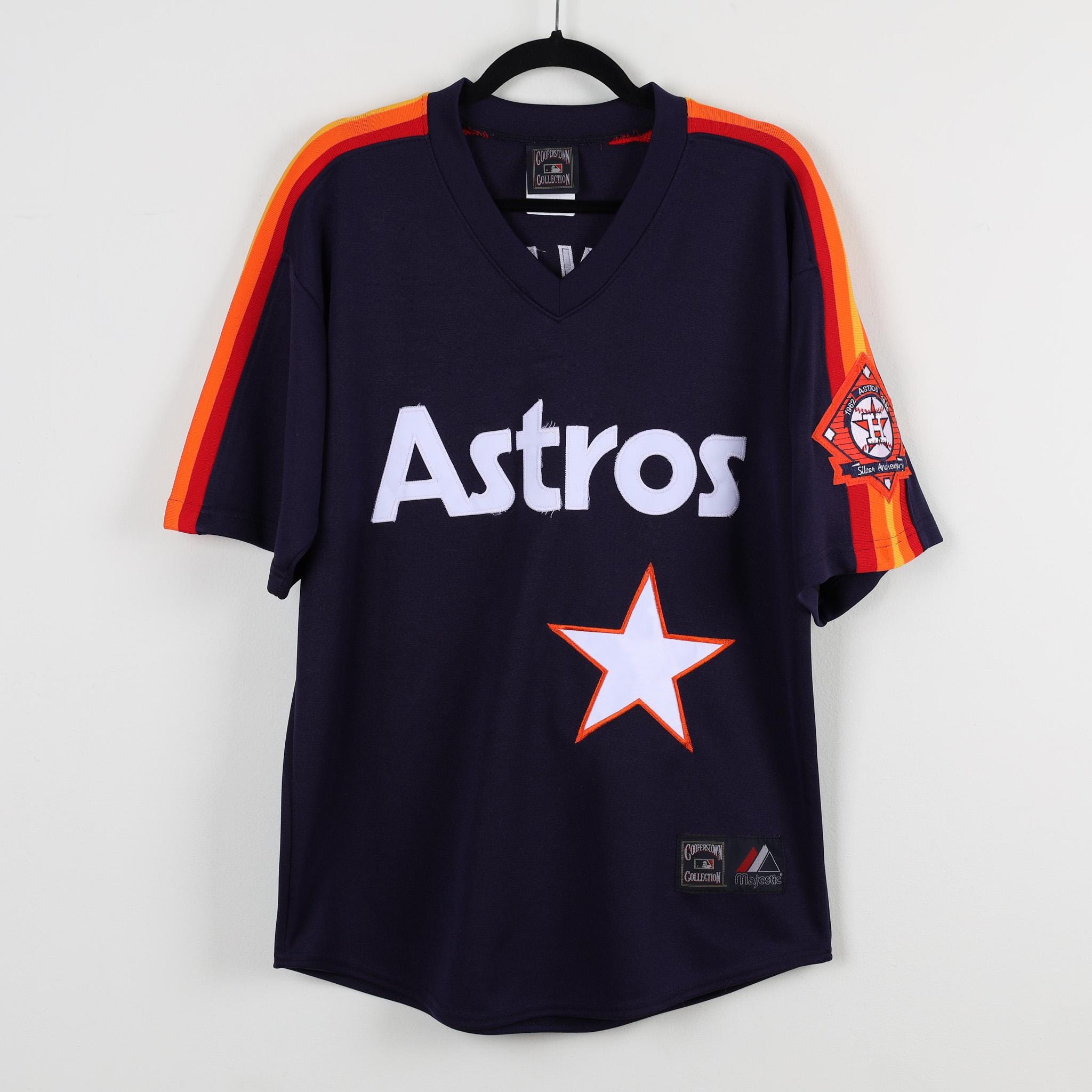 ほぼ新品 80s アストロズ ユニフォーム メジャーリーグ MLB ヒューストン Vintage 80s Nolan Ryan #34 Houston Astros 1962-1986 MLB Black