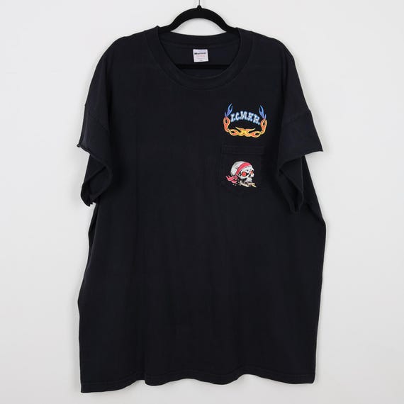 トップス 90'S VINTAGE ICE CREAM MAN FROM HELL TEE Vintage 90s Ice Cream Man From Hell ICMFH Motorcycle Skull