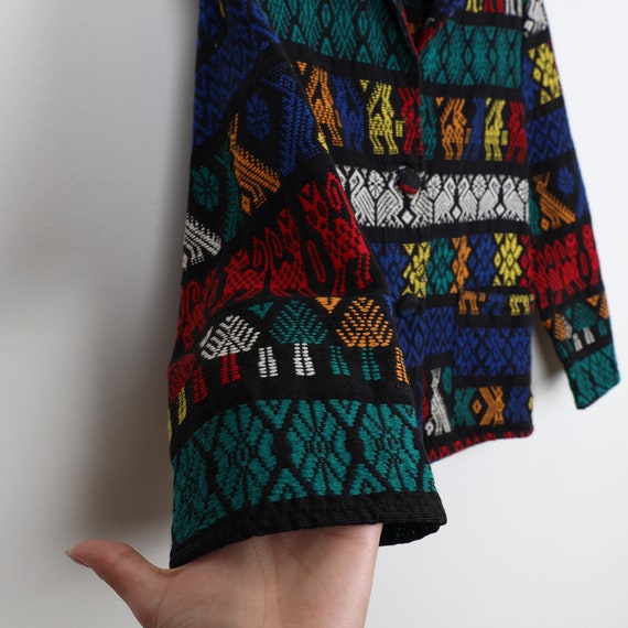 Vintage 80s Multicolor Ethnic Tribal Embroidery P… - image 3