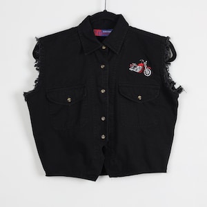 90s Denim Vest - Etsy