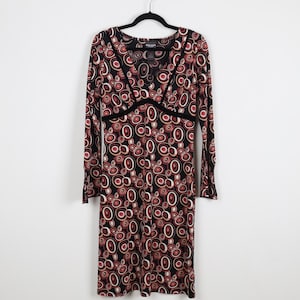bisou bisou long sleeve dress Helena Jersey Statement Dress in Black