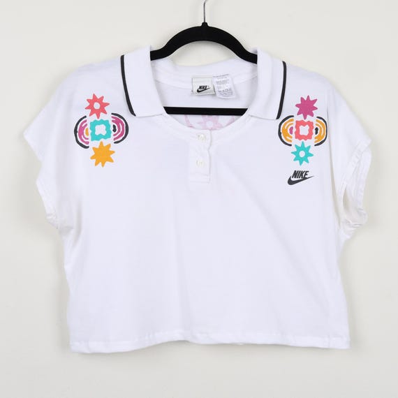 nike cropped polo shirt