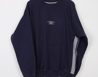 Vtg 90s Russell Athletic Pro Cotton Crewneck Sweatshirt Navy Blue