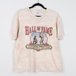 Vintage 90s Baseball Hall of Fame Sansegal 1993 Beige Graphic