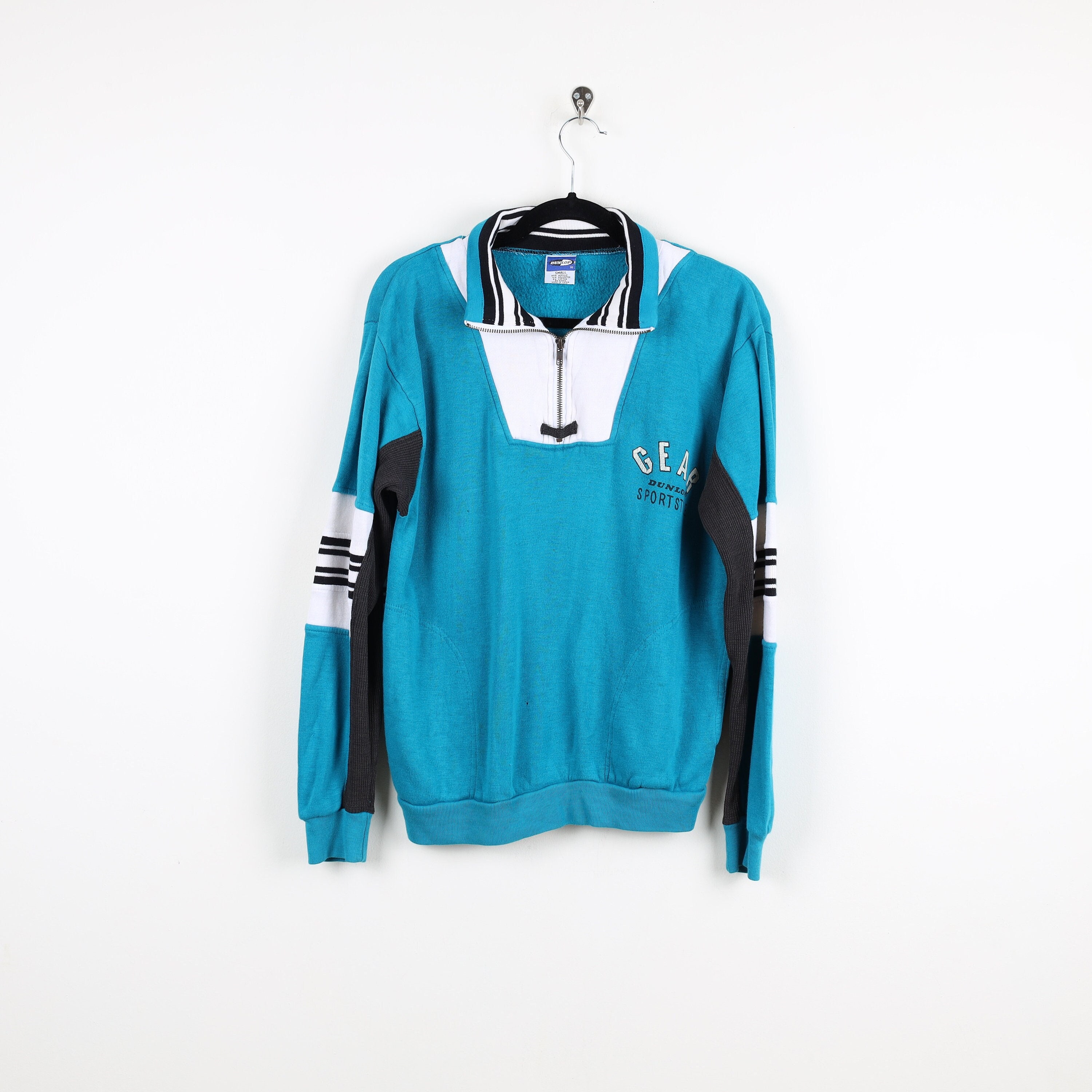 Vintage 90s Gear Dunlop Sport Style Teal/blue/black/white Color