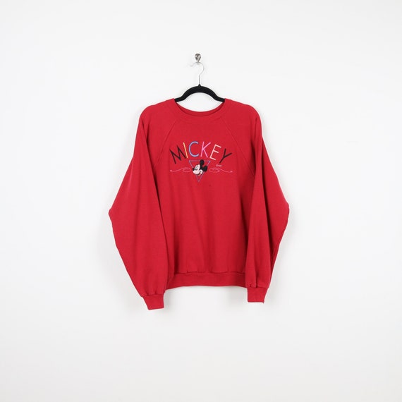Red mickey sweatshirt hotsell