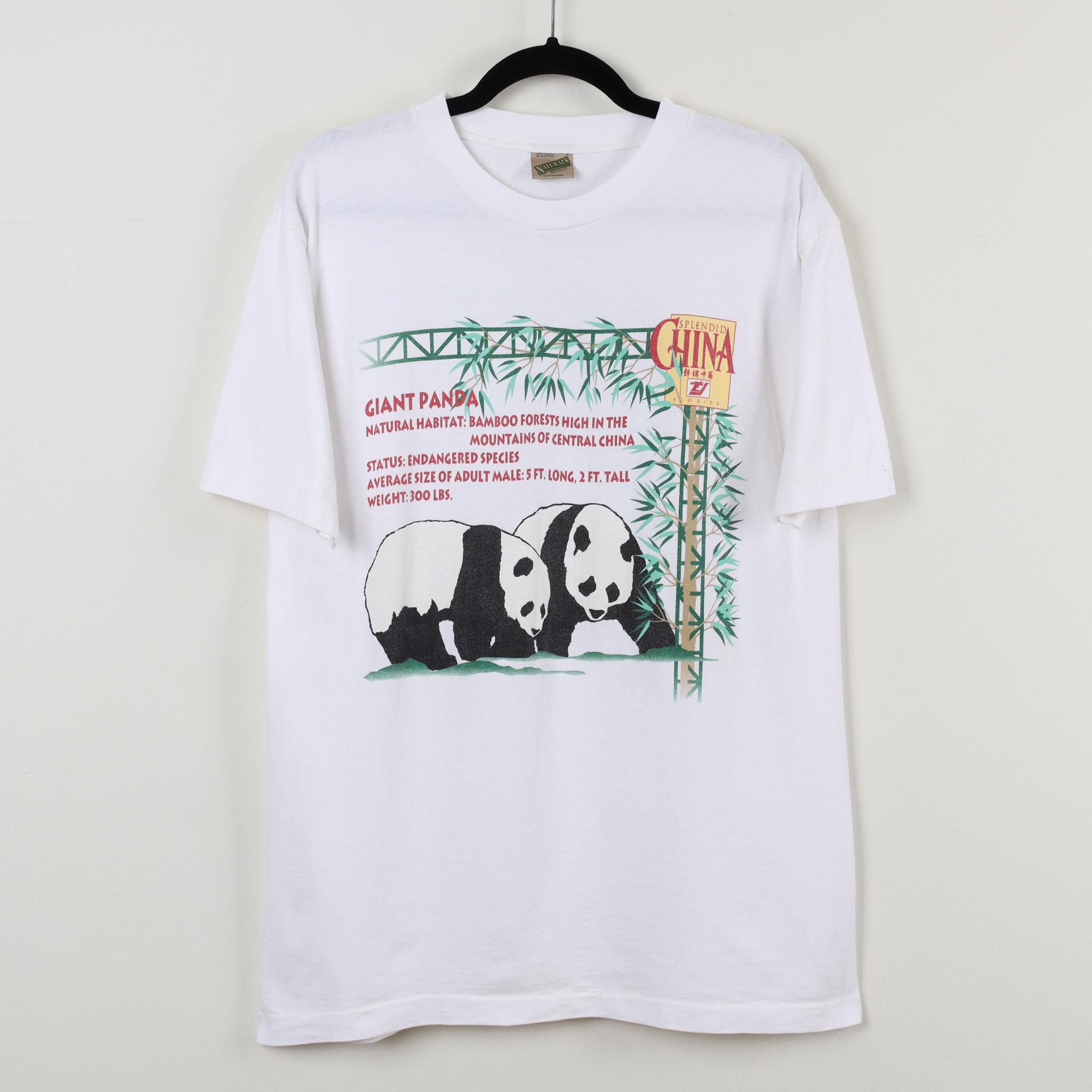 T-shirt Vintage Habitat Années 90 - Graphic North American - Taille XL Bleu - Coton