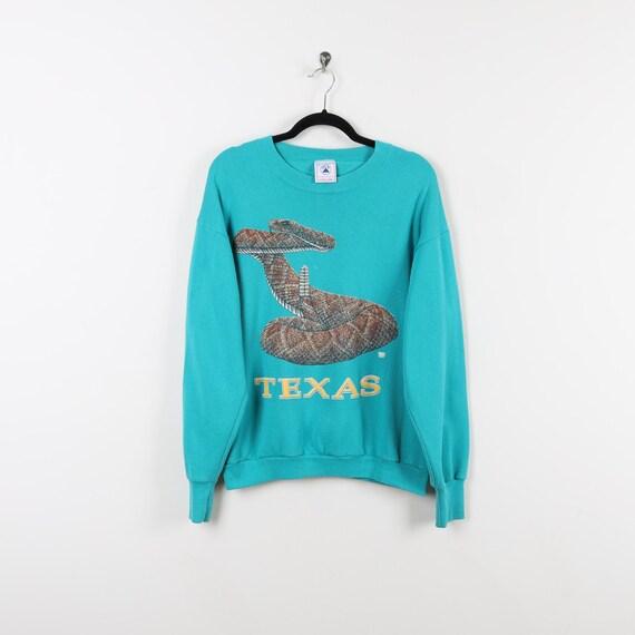 Vintage 90s Texas Snake Python Green Graphic Prin… - image 3