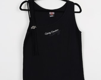 Vintage Harley Davidson Crop Top Tank Top Sparkle Motorcycle Tank