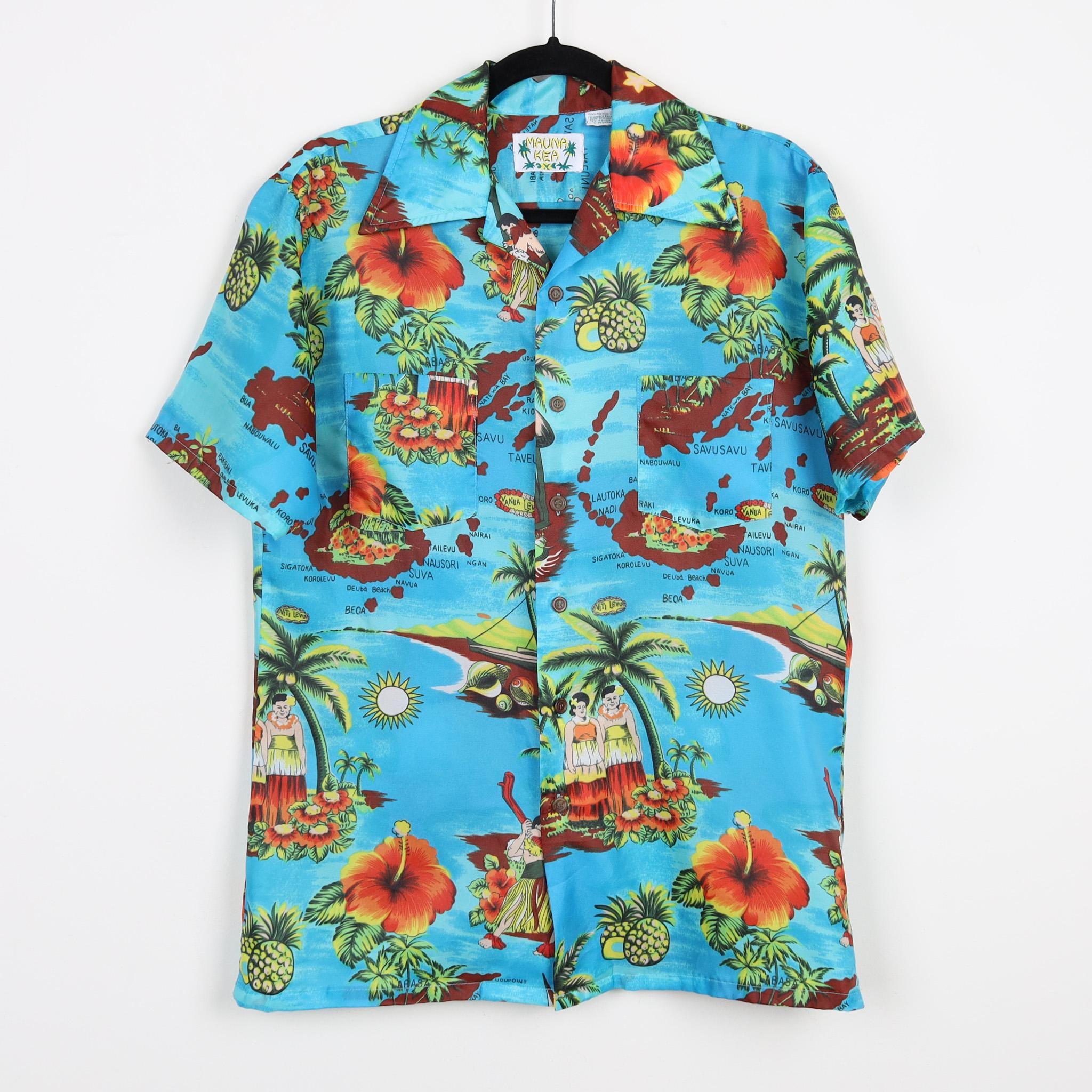 トップス 40s VIEW OF MIAMI ALOHA shirt vintage Vintage Hawaiian Shirt 70s VAN CORT Surfer Shirt Aloha Shirt