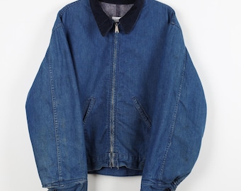 Vintage Big Ben Workwear Jacket L 90s Denim Chore Barn Blanket