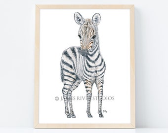 Zebra Art Zebra Painting Zebra Print. Zebra Watercolor Painting Animal Watercolor Animal Baby Zebra Nursery Art Zebra Safari Zebra Art Print