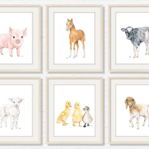 Farm Animal Print Baby Animal Prints for Nursery Wall Art Etsy