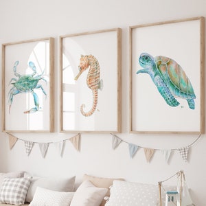 Ocean Nursery Decor, Beach Nursery Decor, Ocean Nursery Prints