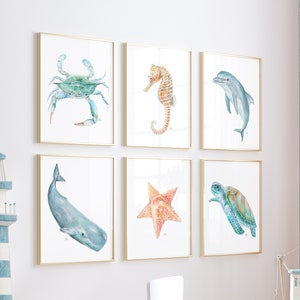 Ocean Nursery Prints Ocean Nursery Art Beach Nursery Prints Beach Nursery Art Sea Nursery Prints Nautical Nursery Art Ocean Animal Nursery 6