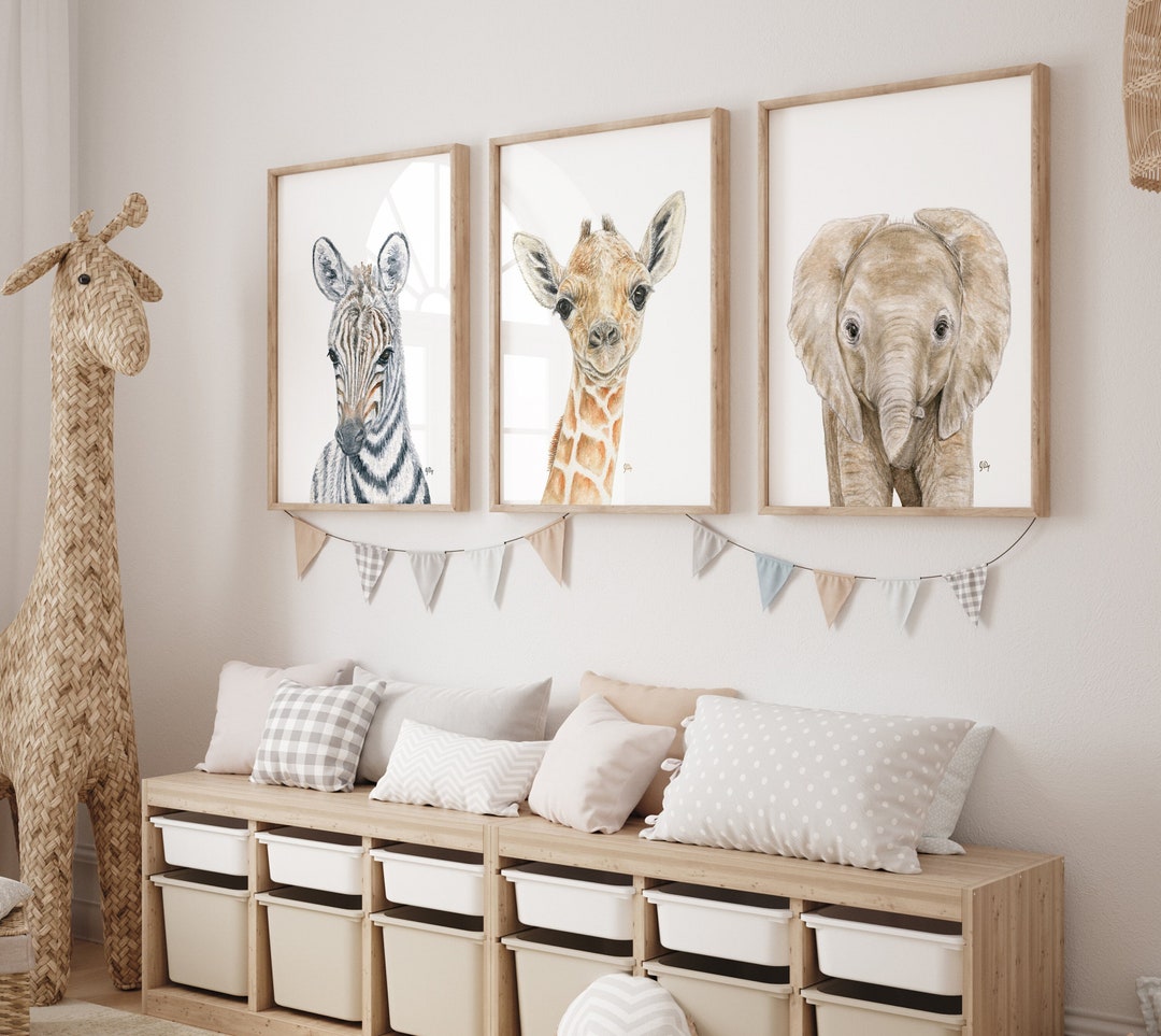 Safari Nursery Decor, Safari Nursery Prints, Safari Baby Animal Prints ...